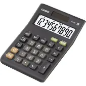 Casio MS-10B Bordlommeregner Sort Display (indstil): 10 solcelle-drift, Batteridrevet (B x H x T) 103 x 29 x 147 mm