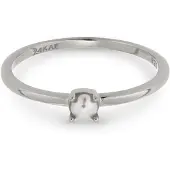 24Kae Ring aus Sterlingsilber mit Perle 12424S