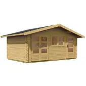 Karibu Gartenhaus Gerätehaus Blockhaus Lagor 2 naturbelassen 507x327x273 cm