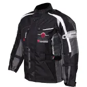 Modeka El Chango Kinder Motorrad Textiljacke, schwarz/grau, 140