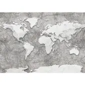 Komar Vliestapete "Digitaldruck Vlies - World Relief - Größe 350 x 250 cm" bedruckt glatt Wohnzimmer, Schlafzimmer