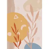 Overig Vliestapete "Digitaldruck Vlies - Bohemia Scandi - Größe 200 x 280 cm" bedruckt glatt Wohnzimmer, Schlafzimmer