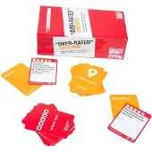 JTI Partyspiel Überbewertet, Englisch, für 3-20+ Spieler, ca. 21,5 x 11,5 x 6,5 cm, aus Papier