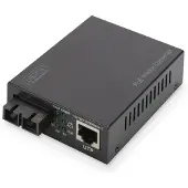 Digitus PoE Media Converter Multimode 10/100/1000Base-T zu 1000Base-SX Inkl. Netzteil 30W SC connector Up...