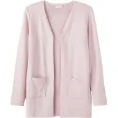 Name it Strickjacke "NKFVICTI – Cardigan ohne Verschluss aus Feinstrick" unifarben, casual, regular fit, Feinstrick, V-Ausschnitt