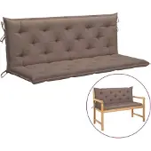 vidaXL Gartenbank-Auflage Taupe 150x(50+50)x7 cm Oxford-Gewebe