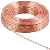 Goobay Lautsprecherkabel transparent 50 m Rolle, Querschnitt 2 x 4,0 mm², CCA