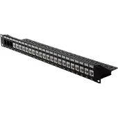 Roline 19'' KeystonePanel 24 Ports. Blank. Black