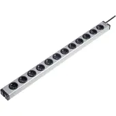 Ehmann 0600x00122031 Steckdosenleiste ohne Schalter 12fach Aluminium Schutzkontakt 1St.