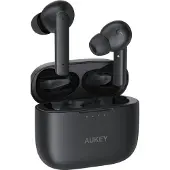 Aukey True Wireless EP-T25 Ohrhörer Eingebautes Mikrofon, Bluetooth 5.0, Schwarz