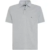 Tommy Hilfiger Herren Poloshirt Kurzarm 1985 Regular Fit, Grau (Medium Grey Heat