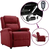 vidaXL Relaxsessel Elektrisch Weinrot Stoff