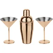 Paderno Cocktailset Martini Mirror Copper (3er-Set)