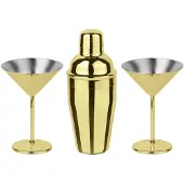 Paderno Cocktailset Martini Mirror Gold (3er-Set)