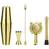 Paderno Cocktailset Boston Mirror Gold (5er-Set)