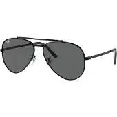 Ray-Ban RB 3625 NEW AVIATOR Unisex-Sonnenbrille Vollrand Pilot Metall-Gestell, schwarz