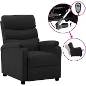 vidaXL Relaxsessel Elektrisch Schwarz Kunstleder