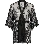 Hunkemoller Bademantel 191636 Schwarz Regular Fit