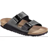 Birkenstock für Herren. 51191 Sandalen Arizona Natural (Reguläre Passform) schwarz (45), Leder, Wohnung, Keine, Lässig