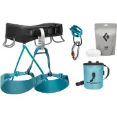 Black Diamond - Kletter-Set - Momentum Harness - W's package Aqua verde für Damen - Größe XS - Blau