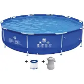 Wehncke Rahmen Pool 360X76 Cm Blau