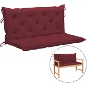 vidaXL Gartenbank-Auflage Weinrot 120x(50+50)x7 cm Oxford-Gewebe