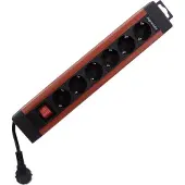REV Supraline Steckdosenleiste Mehrfachstecker 6 fach Schalter rot/schw