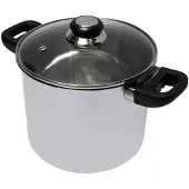 Baumalu Edelstahl-Cateringschale + Bakelit-Saphirglasdeckel - 24 cm