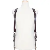 Bronkey Doppel-Kameragurt Berlin #702 Leder Large braun BER-702-L