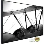 Papermoon Infrarotheizung »EcoHeat - Flugzeug Schwarz + Weiss«, Matt-Effekt - bunt