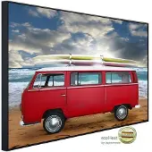 Papermoon Infrarotheizung »EcoHeat - Red Beetle Bus«, Matt-Effekt - bunt