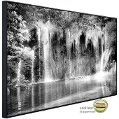 Papermoon Infrarotheizung »EcoHeat - Wasserfall Schwarz + Weiss«, Matt-Effekt - bunt