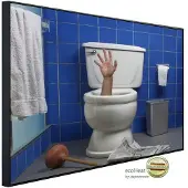 Papermoon Infrarotheizung »EcoHeat - Arm in Toilette«, Matt-Effekt - bunt