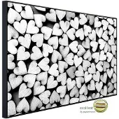 Papermoon Infrarotheizung »EcoHeat - Herzen Schwarz + Weiss«, Matt-Effekt - bunt