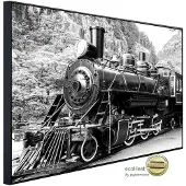 Papermoon Infrarotheizung »EcoHeat - Dampflokomotive Schwarz + Weiss«, Matt-Effekt - bunt
