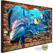 Papermoon Infrarotheizung »EcoHeat - Unterwasserwelt mit Mauer«, Matt-Effekt - bunt