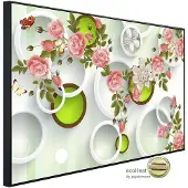 Papermoon Infrarotheizung »EcoHeat - Muster mit Blumen«, Matt-Effekt - bunt