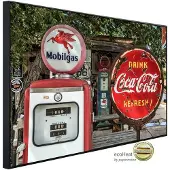 Papermoon Infrarotheizung »EcoHeat - Alte Tankstelle«, Matt-Effekt - bunt