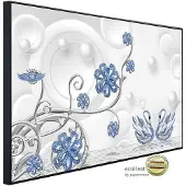 Papermoon Infrarotheizung »EcoHeat - Muster mit Blumen«, Matt-Effekt - bunt