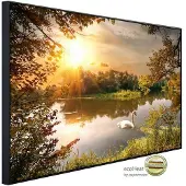 Papermoon Infrarotheizung »EcoHeat - Schwan am Teich«, Matt-Effekt - bunt