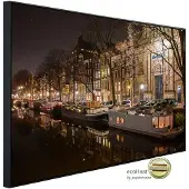 Papermoon Infrarotheizung »EcoHeat - Nacht in Amsterdam«, Matt-Effekt - bunt