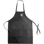 Comair Färbeschürze sz m. Stickerei gold