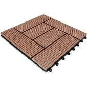 Deuba Casaria WPC Fliese 1x Mosaik Terrakotta 30x30cm