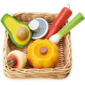 Tender Leaf Toys Holzspielzeug - Korb mit Gemüse - - One Size - Spiellebensmittel
