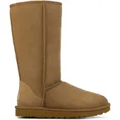 Ugg für Damen. 1016224 Lederstiefel W Classic Tall II braun (38), Wohnung, 1 bis 3 cm, Keine, Lässig