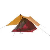 MSR - 3 Personen Schutzunterkunft für längere Strecken - Thru-Hiker Mesh House 3 V2 - Rot