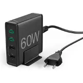 Hama 00210561, Drinnen, AC, 12 V, 1,2 m, Schwarz