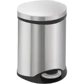 EKO Treteimer EKO Shell Matt Silber Inox 6L