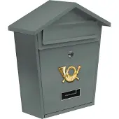 VOREL Briefkasten Graphit mit 2 Schlüsseln - 370x320x105 mm