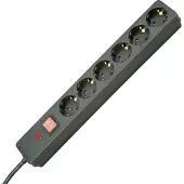 Kopp 224205012 Überspannungsschutzdose 6fach schwarz Schutzkontakt 1 St.
